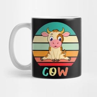 Vintage Retro Cow Mug